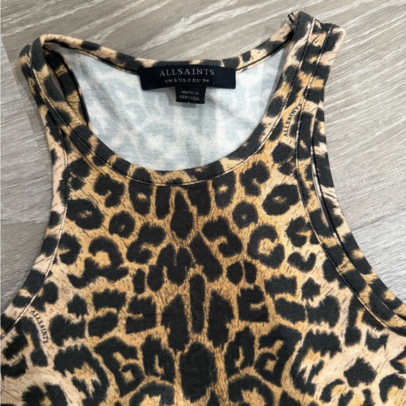 Allsaints cheetah print bodysuit size 2 - Picture 3 of 4